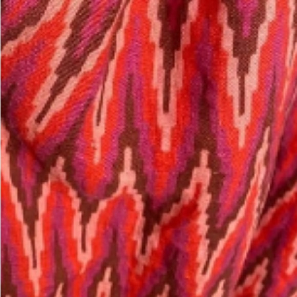 New Faherty Floral Block Multiprint Sm 4/6 Pink Linen Halter Criss-Cross Maxi - Picture 5 of 14